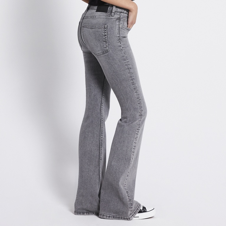 Low waist flare jeans "Bell" Grey